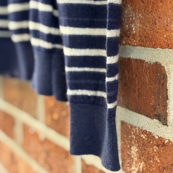 Peter Millar Women’s M Navy White Stripe Wool Silk Linen Sweater - Picture 9 of 9